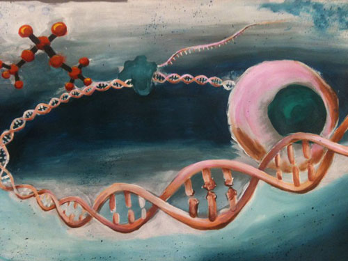 Mutation with Carcinogen Acrylic on Paper