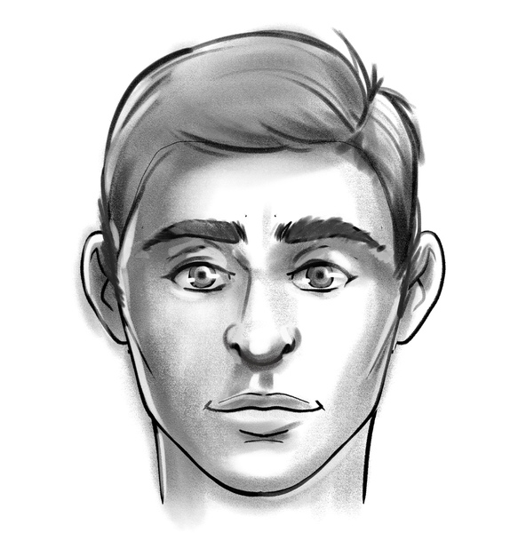 Your face drawing is now finished!
