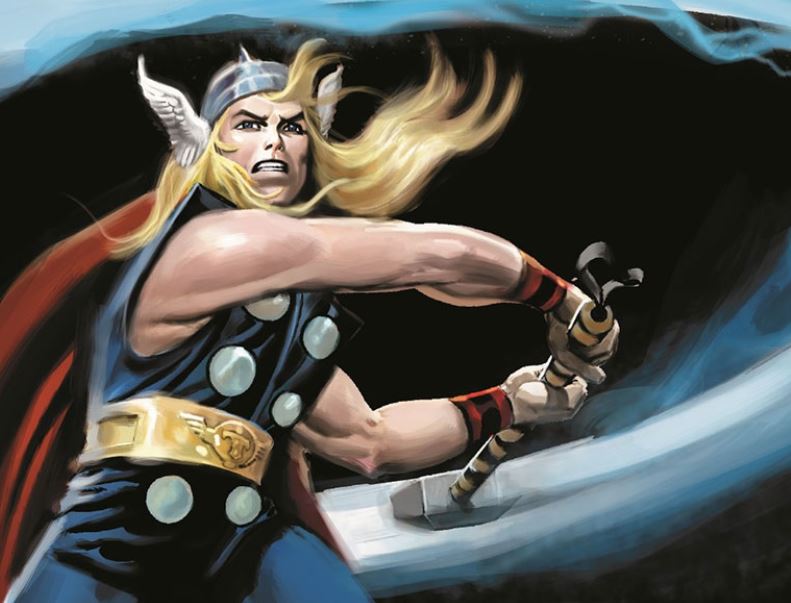 Thor is superhumanly strong and durable. His hammer Mjolnir makes him a true force to be reconned with.