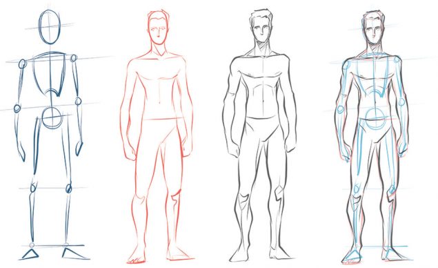 Illustration of a male person — photo used in the "How To Draw A Person" blog post.​