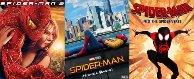 Spider-Man movies watching guide in chronological order. Image used in the “Spider-Man movies you need to watch” blog post.