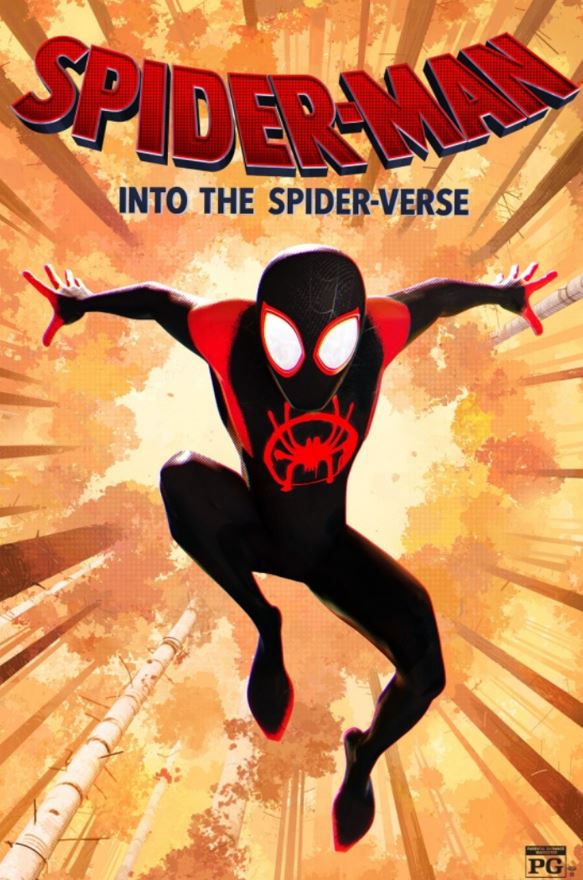 ”Spider-Man: Into The Spider-Verse” is an animated movie with Miles Morales as Spider-Man. Image used in the “Spider-Man movies you have to watch” blog post.​