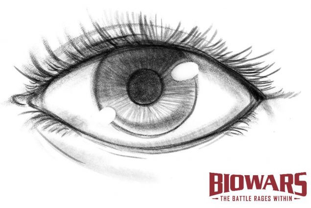 Image showing what the realistic eye drawing looks like. Image used in the “How To Draw Eyes In 7 Steps: A Visual Guide” blog post.