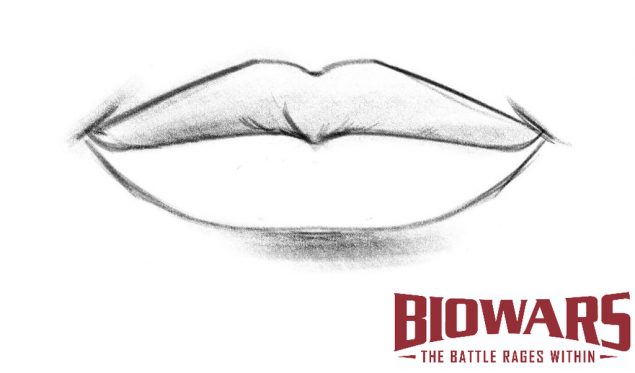 Hero image showing the end result of the how to draw a mouth tutorial. Image used in the “Mouth Drawing In 5 Steps For Beginners (Video Tutorial)” blog post.
