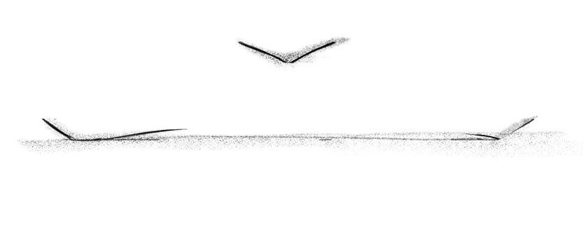A photo showing how to add upward curves to the line where lips meet.