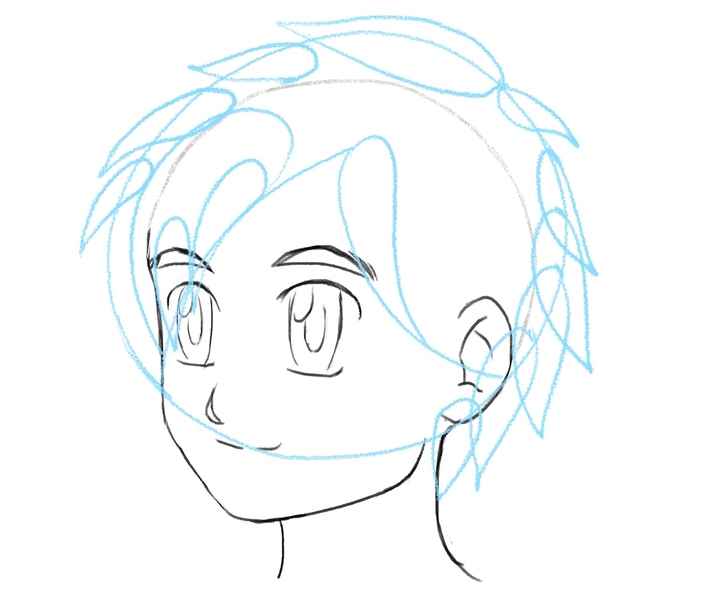 A strand of hair added to the character's left side. ​