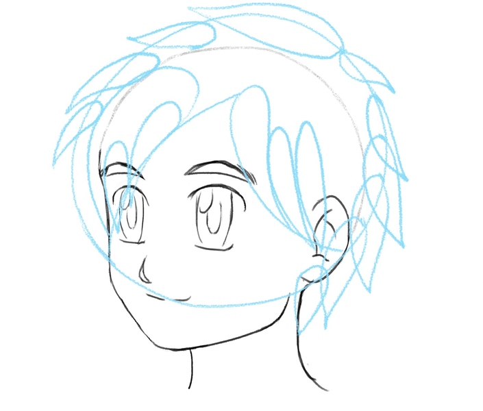 More strands of hair added to the character's left side. ​