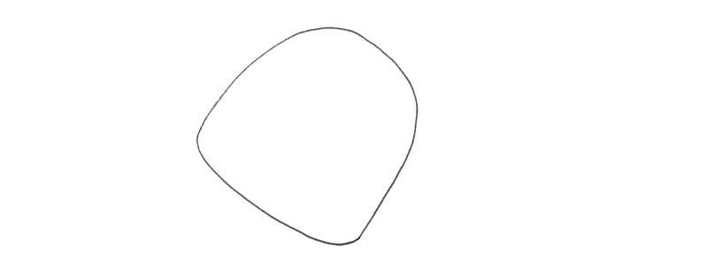The base for the dragon’s chest that resembles a rectangle with round edges.