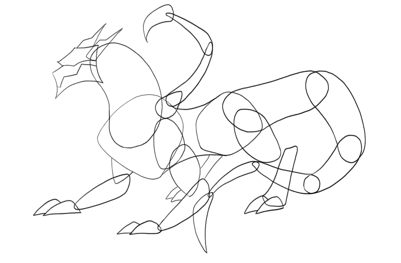 A small claw is added to the top of the dragon’s left wing. 