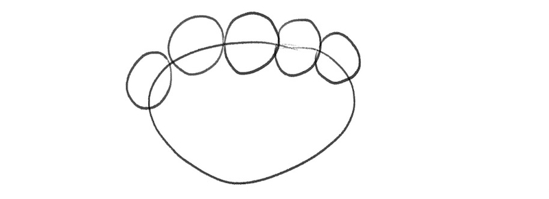 Illustration of the bottom of the metacarpal bones which are attached to the carpals.