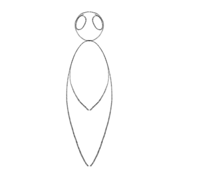 The butterfly’s body is segmented in two parts — the thorax and abdomen.