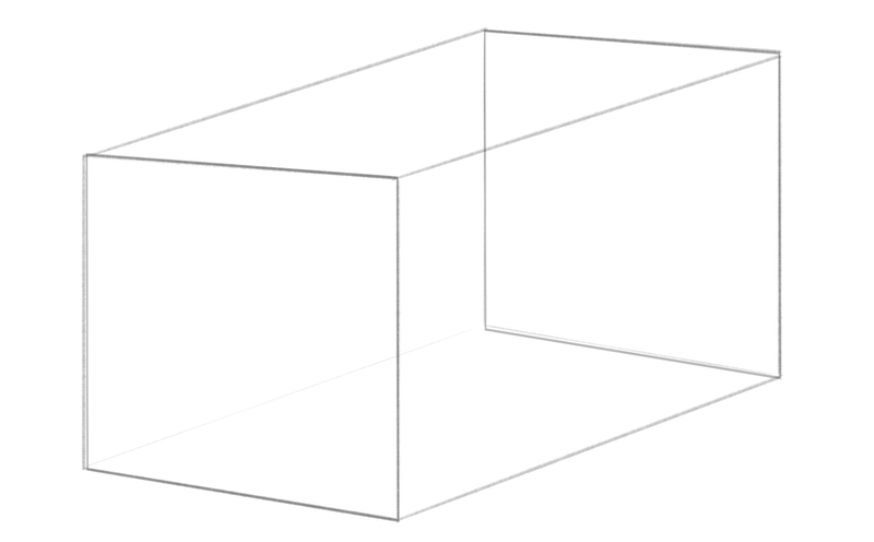 Two diagonal squares are used as the basis for the car drawing.​