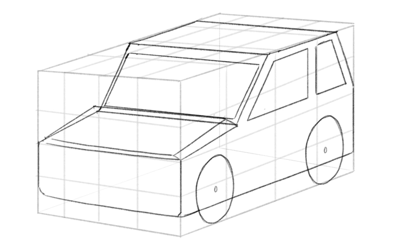 Windows are added to the car’s left side.​