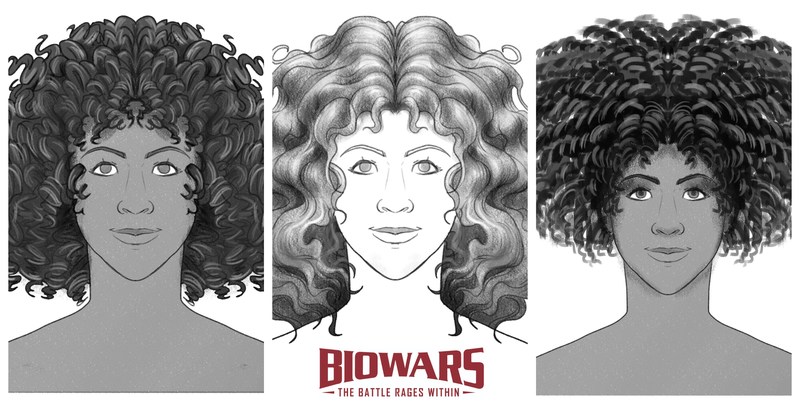  working on drawing curly hair  rblackladies