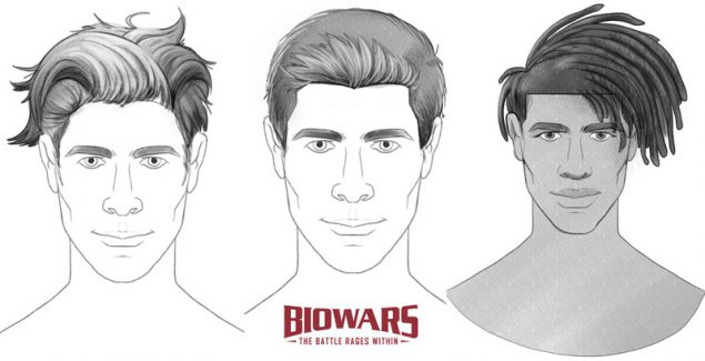 Male Hair Drawing Guide [Quiff, Ivy League, Dreadlocks]
