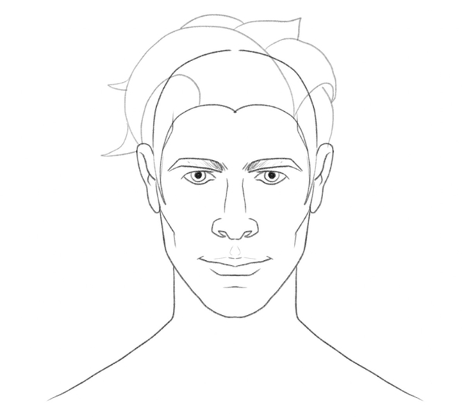 Male Hair Drawing Guide [Quiff, Ivy League, Dreadlocks]