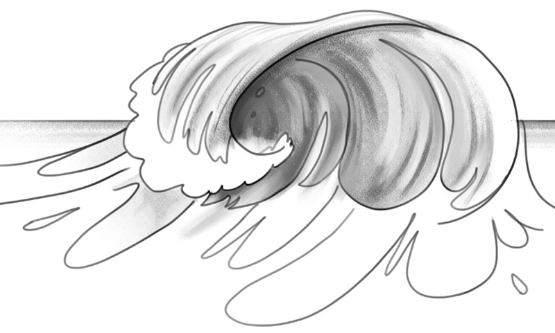 More parts of the wave are shaded.