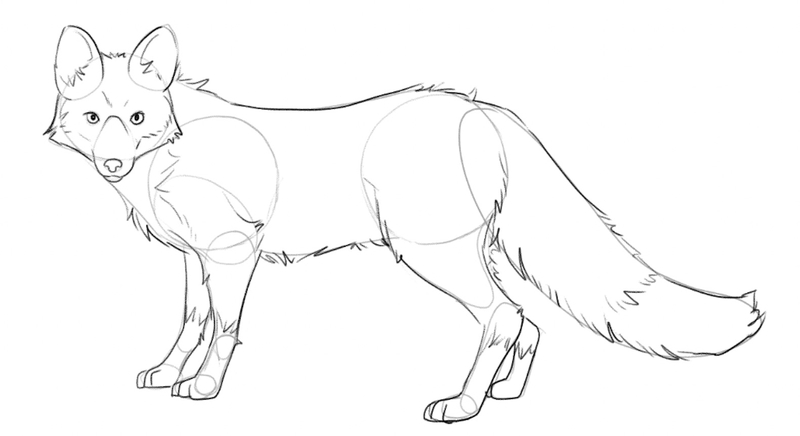 Details added to the fox’s body.