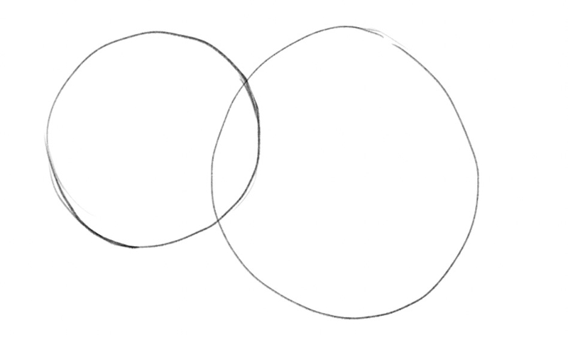 Two attached circles.