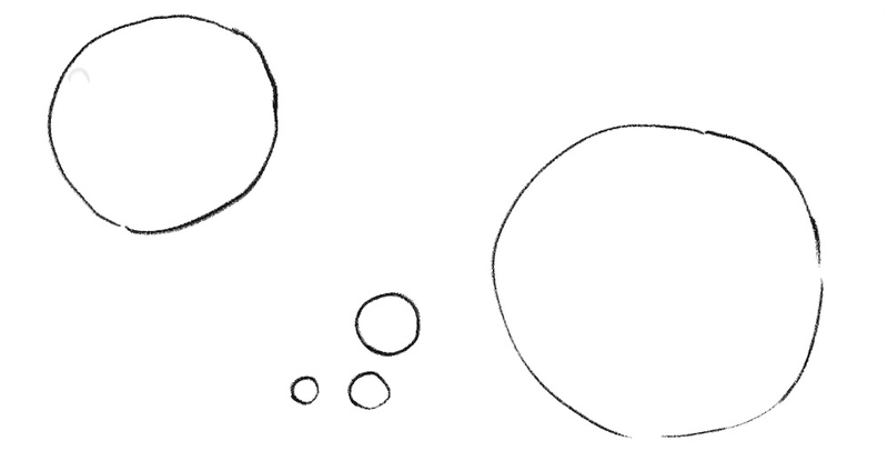 Arm outline drawn using three circles.