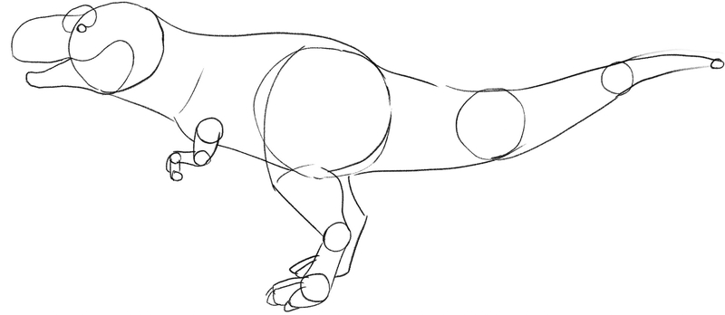 Right leg added to the outline.