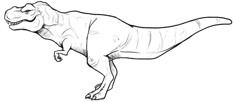 Details scattered along the dinosaur’s body.
