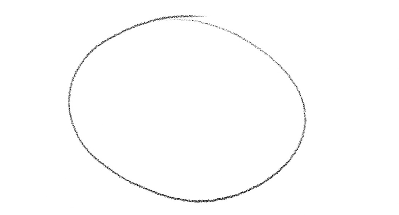 Oval shape. 