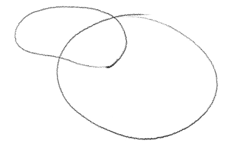 Two oval shapes. 
