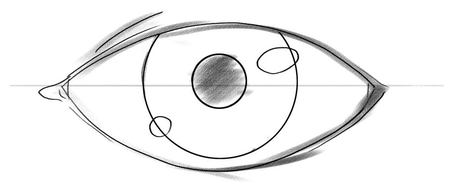 how to draw an eye step by step