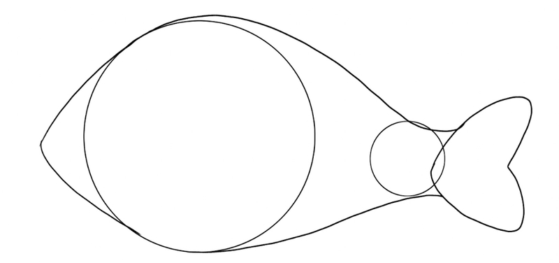The completed base for the fish’s body.