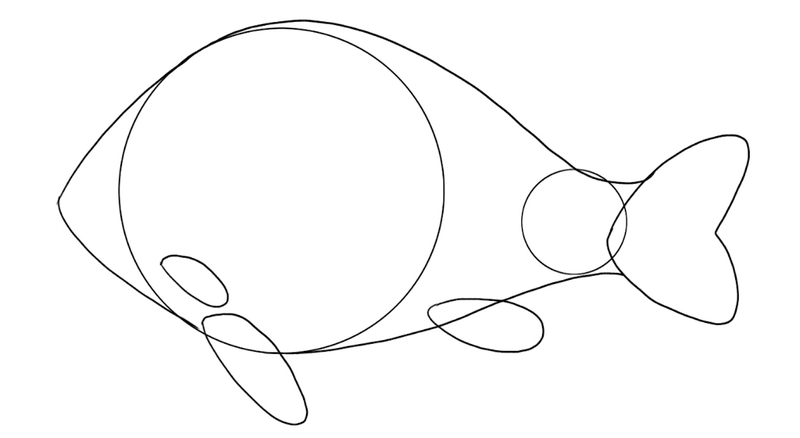 The fins are added to the fish drawing.​