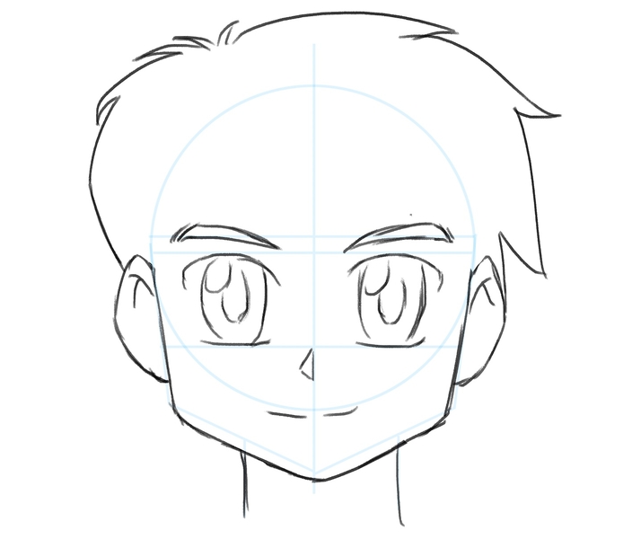 Sketch of the hair outline.​