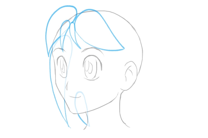 Easy drawing, HOW TO DRAW short hair anime girl face