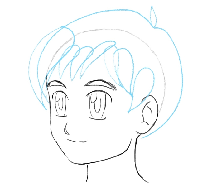 How to Draw Anime Male Haircut, Hairstyles