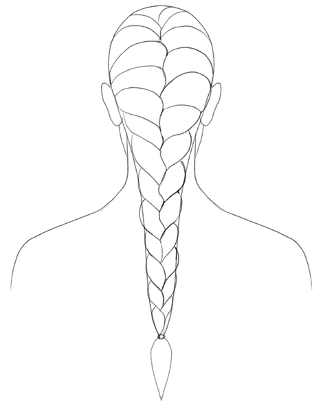 Finished braid outline. ​