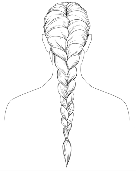 Hair strands added along the braid. ​