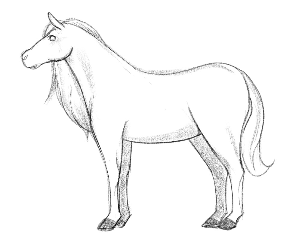 Easy Horse Drawings In Pencil | Easy horse drawing, Horse drawings, Animal sketches  easy