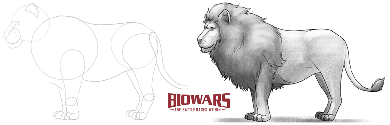 lion drawing hero image