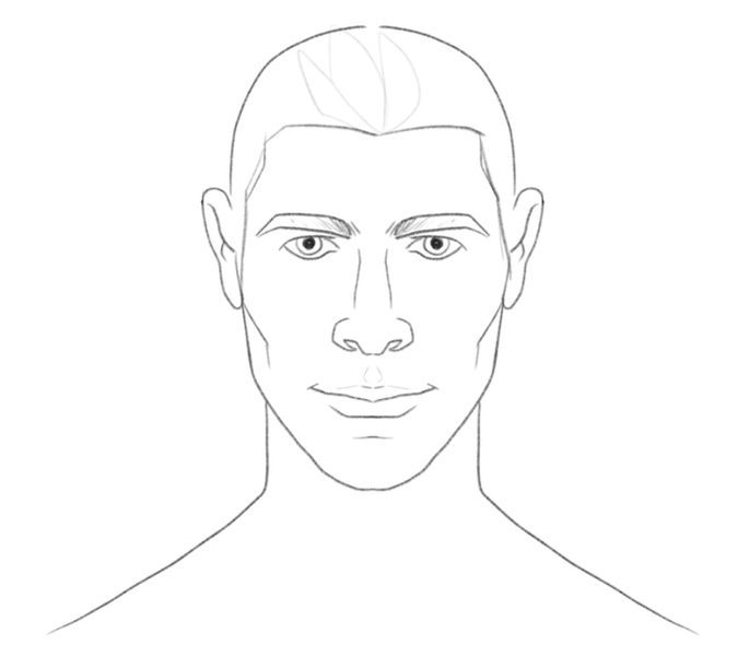 drawing mens hair