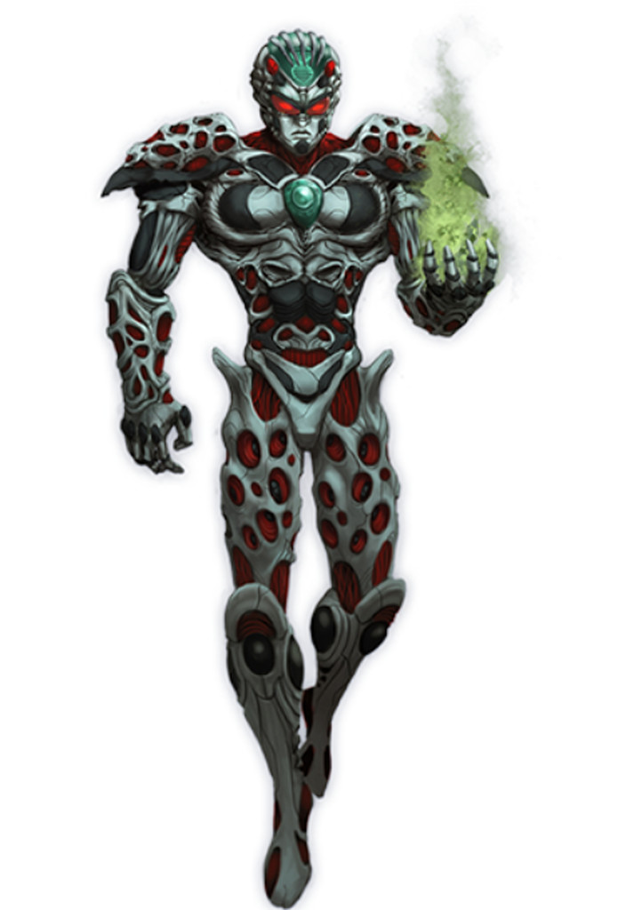Cid is a Natural Killer Cell (NKCs) that protects its face with a metal mask. The rest of his body is covered in armor.