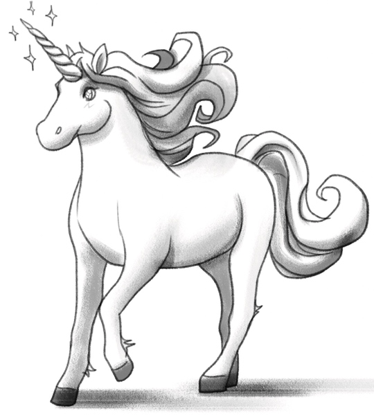 Finished unicorn drawing.​