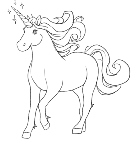 Small stars are added around the unicorn’s horn and inside its eye.​