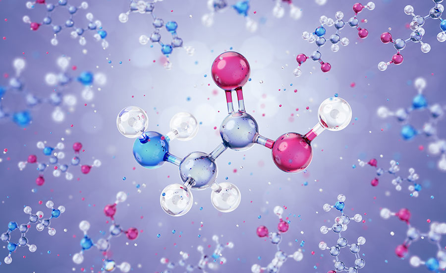 Stock 3D illustration of an amino acid.