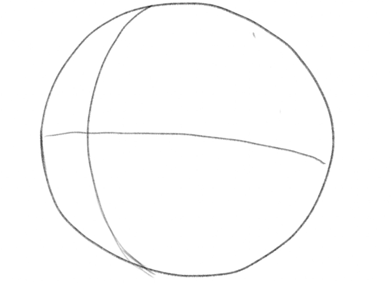 Drawing of a sphere.​