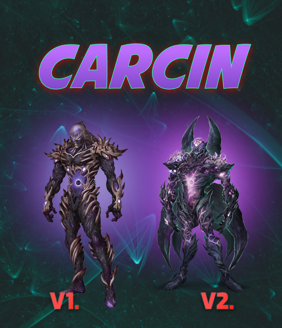 Old and new design of Carcin.