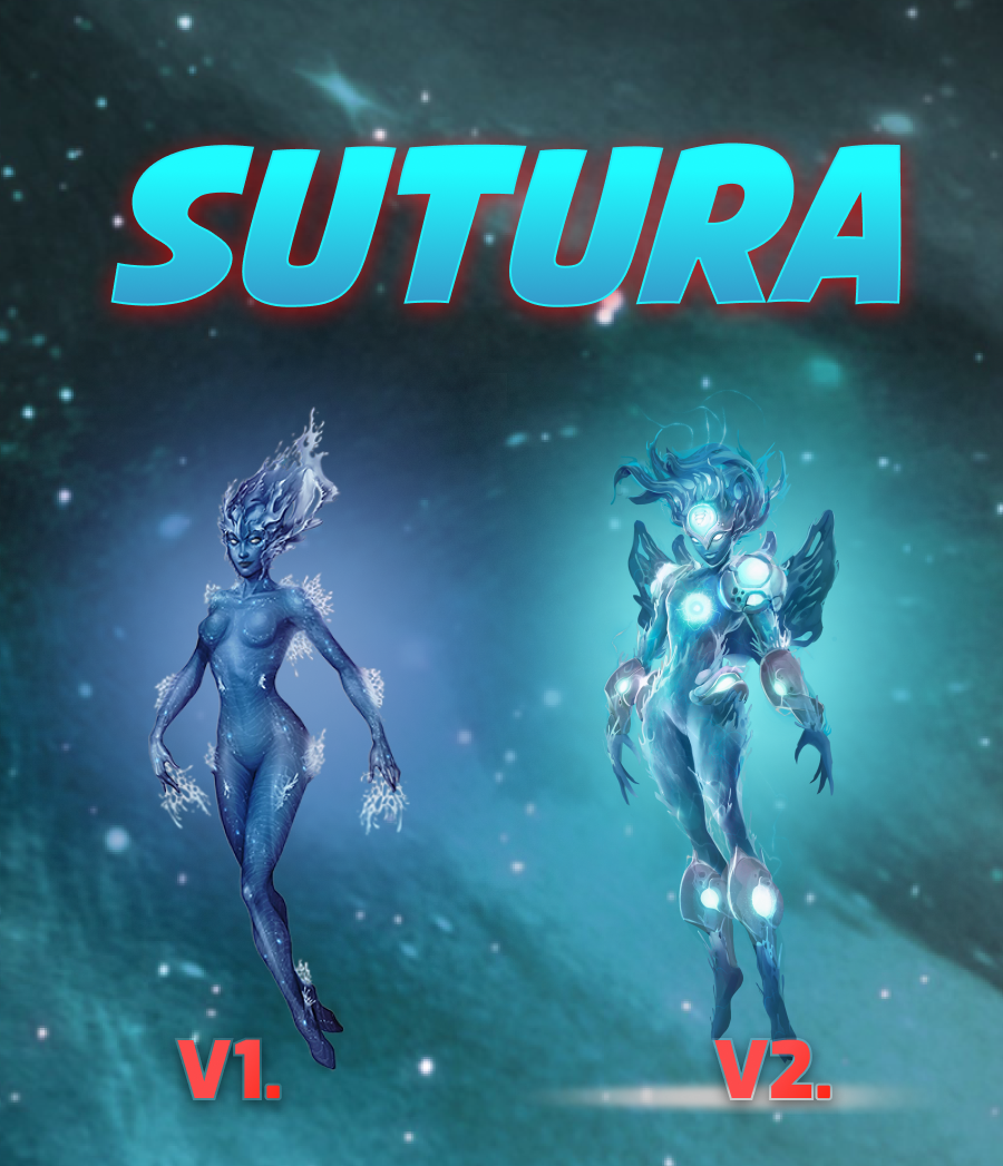 Old and new designs of Sutura.