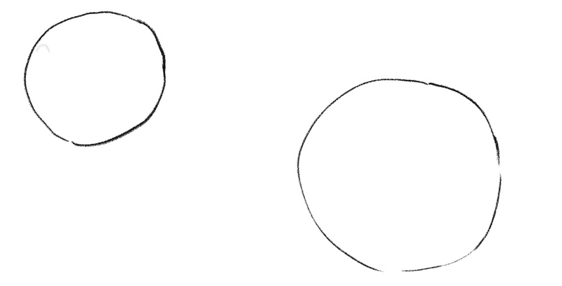 Two circles. 
