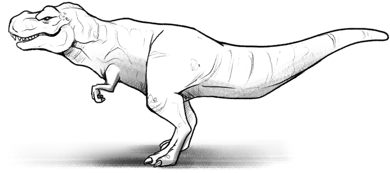 Softly shaded dinosaur.​