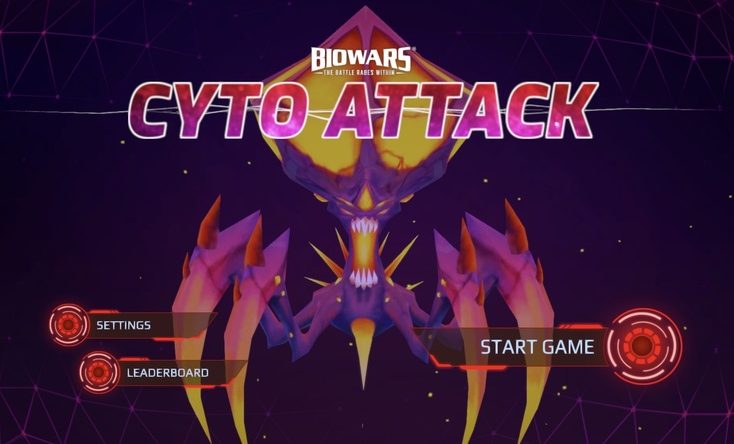 Start screen from the Biowars video game 