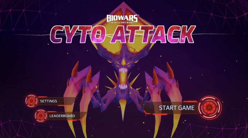 Start screen from the Biowars video game 